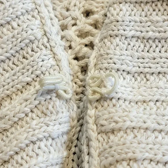 Alice + Olivia Cream Open-Knit Cardigan - Picture 11 of 15